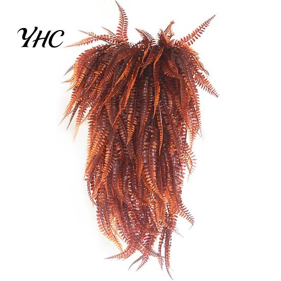 Fake Plants Wall Hanging Simulation Vivid DIY Fresh-keeping False Flower Artificial Plant Fern Vines Home Decor красный