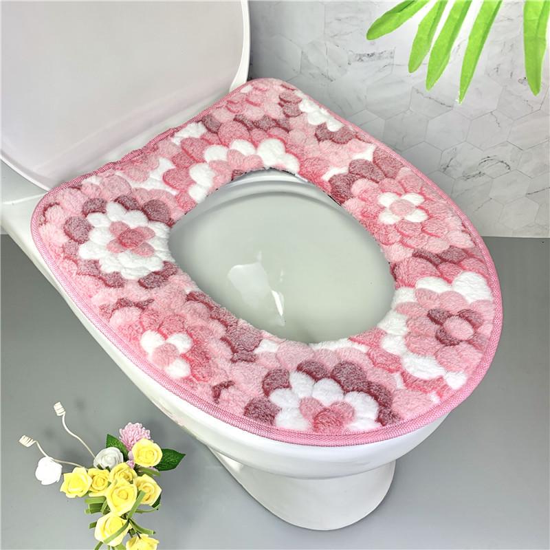 Plush Thickened Toilet Seat Cover - All-Season Comfort