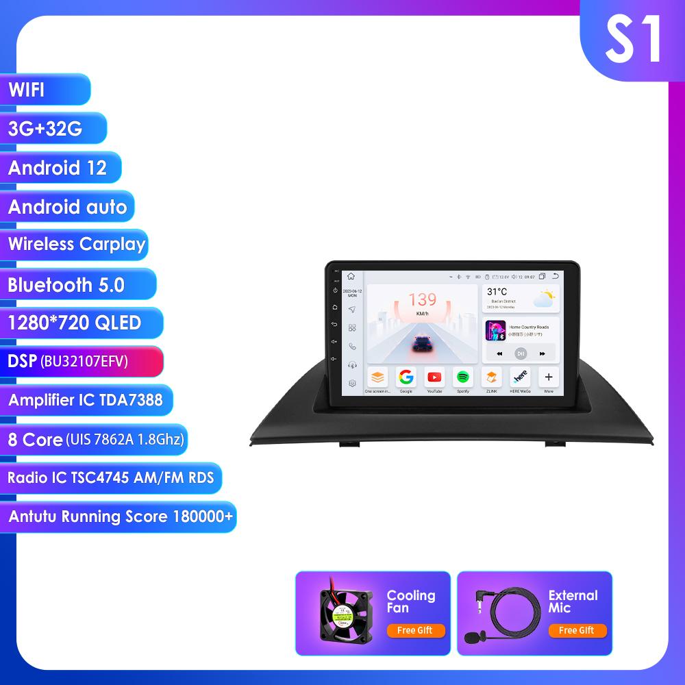 

Hizpo Carplay 4G 7862 AI Интеллектуальные системы Android 13 Автомагнитола для BMW X3 E83 2004-2012 Мультимедийный видеоплеер GPS 2din Интеллектуальная автомагнитола RDS S1 8Core 3G 32G