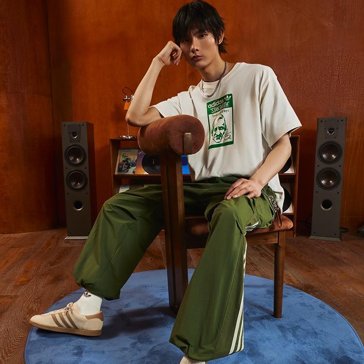 Adidas Originals Classic Crew Neck Pullover With Letter Print Pattern Casual Sport Short Sleeve T-Shirt Men Tops White JH1223