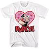 Popeye - P O Valentine - American Classics - Solid White  Short Sleeve T-Sh