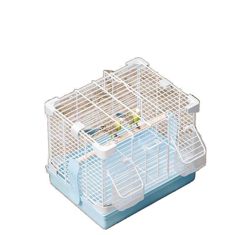 Small Metal Parrot Cage for Cockatiels, Peony Finches, and White-eyes with Tiger Skin Design
