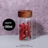 Acacia Wood Lid Glass Airtight Storage Jar for Honey or Bird's Nest