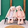 Long Ear Rabbit Couple Plush Dolls - Flower Skirt Edition Pillow for Girlfriend