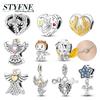 Charms Plataoriginales Heart Love Star Angel Beads For Charms Copper Bracelet Jewellery Making Women'S Gift