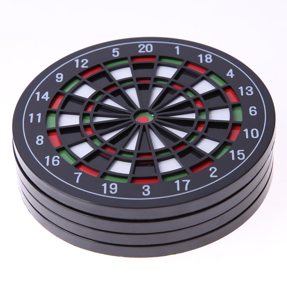 4/8Pcs Mini Dart Board Cup Coa Dart Board Styled Coaster Kitchen Utensils Table Mats Heat-Resistant Mug Cup Coasters 4pcs/set