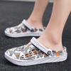 2025 summer new non-slip beach shoes one-word men's cool slippers men's hole shoes bag head men's slippers