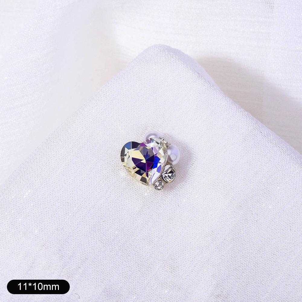 Nail Art Diamond Ball Stack Diamond Finished Nail Art Diamond Decoration Super Shiny Rectangle Right Angle Handmade Diamond Set With Pearl Decoration