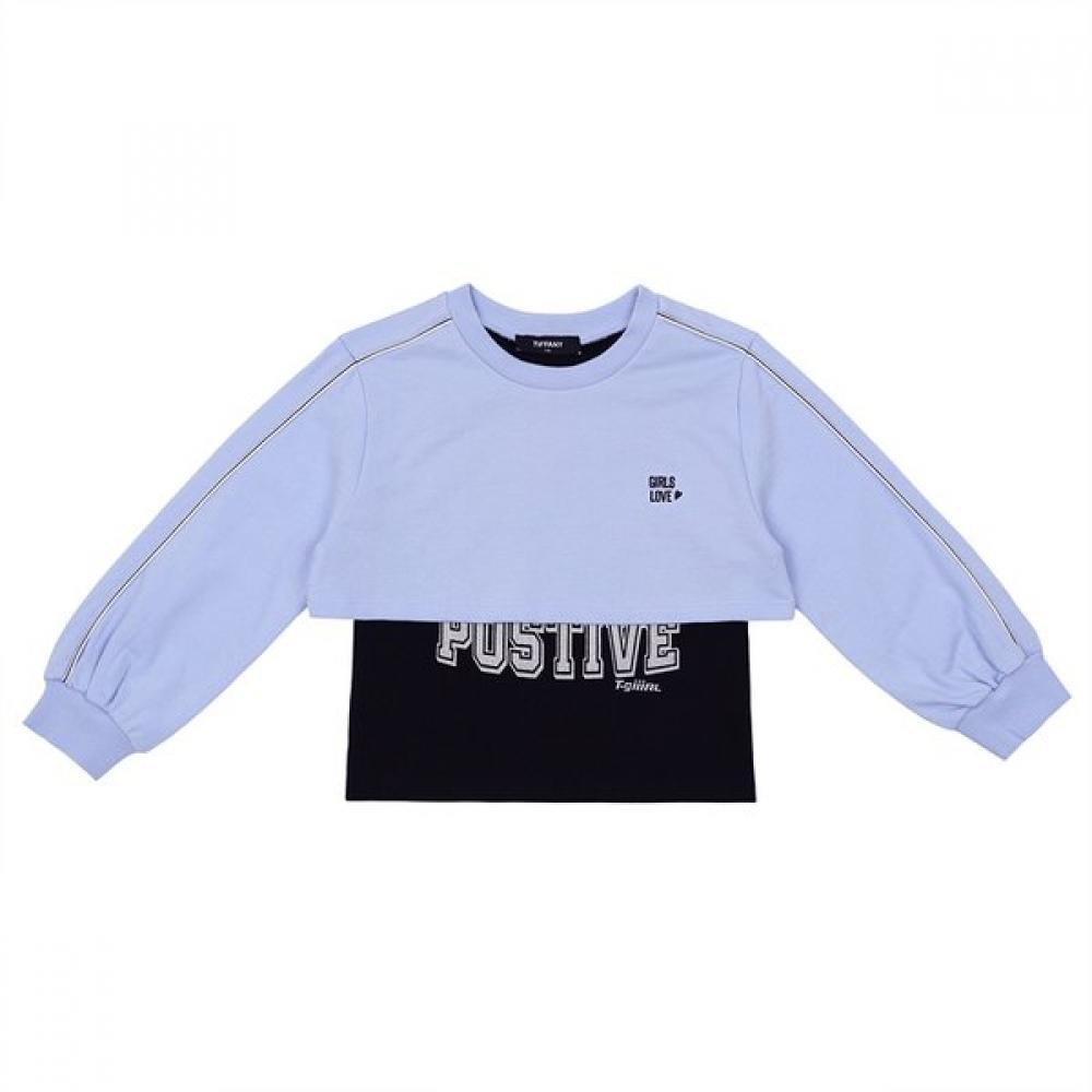 Tiffany Blue Layered Tee T54kat100 Blue/120