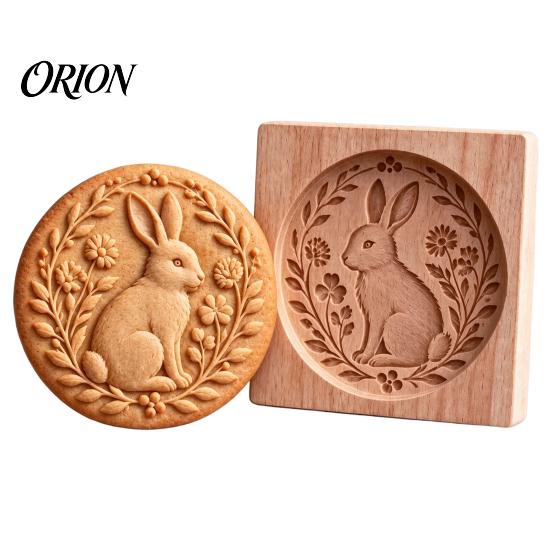 DIY Holiday Biscuit Cutters Woodland Animal Cookie Mold, Durable Wooden with 3D Relief Rustic Party Favors Patterns Cutter, Handmade Decorative Stamps