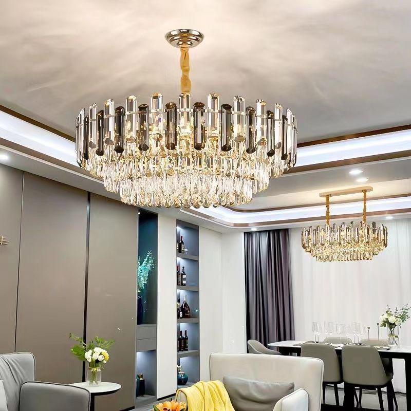 Luxurious Postmodern Crystal Chandelier - Modern Minimalist Lighting Fixture for Living Room, Bedroom, or Restaurant