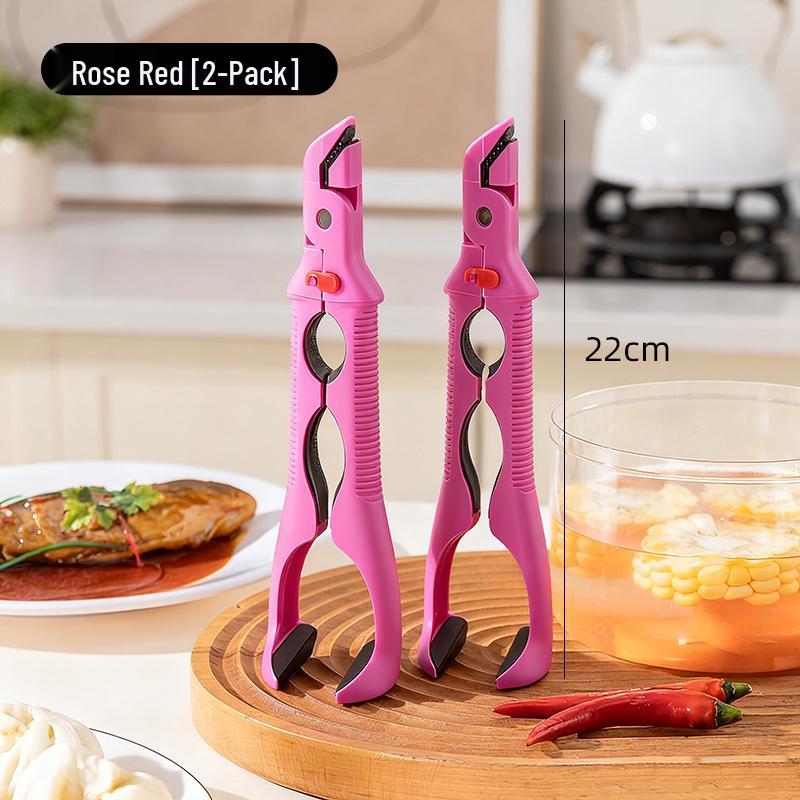 Three-in-One Non-Slip Silicone Bowl Tongs - Anti-Scald Household Plate Lifter