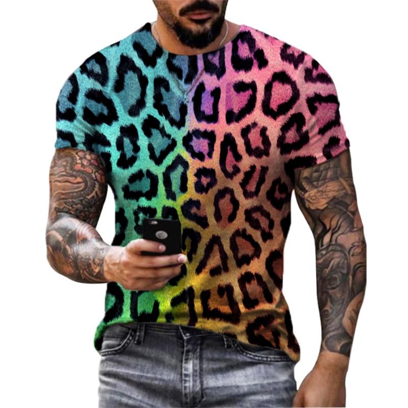 Fashion Leopard Graphic T-shirt for Men Summer Casual Women Streetwear 3D Print Camisetas T Shirt Men Clothing Harajuku Tops Tee
