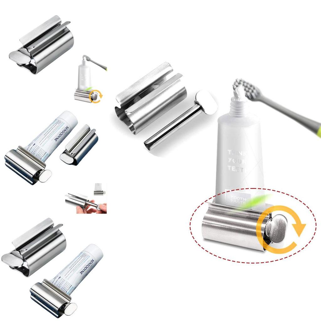 Stainless Steel Rolling Toothpaste Tube Squeezer Durable And Easy-to-use Dispenser