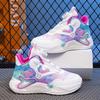 Kids Breathable Mesh Basketball Shoes Boys Girls Lightweight Anti-Slip Running Sneakers