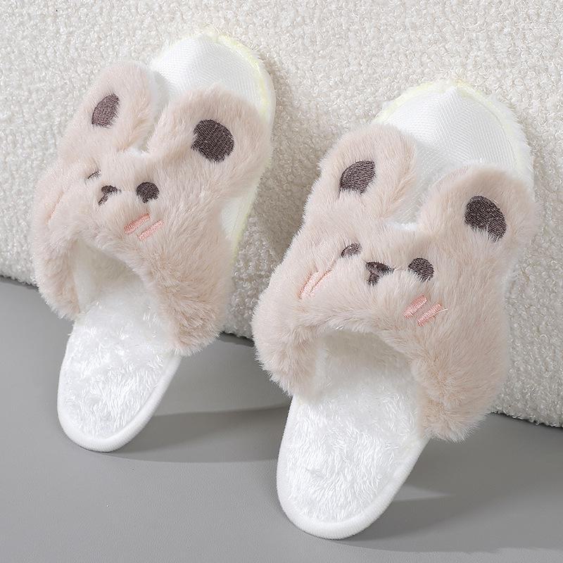 Herausnehmbare, gefütterte Baumwoll-Hausschuhe mit Plüsch-Innensohle für warme Wintertemperaturen