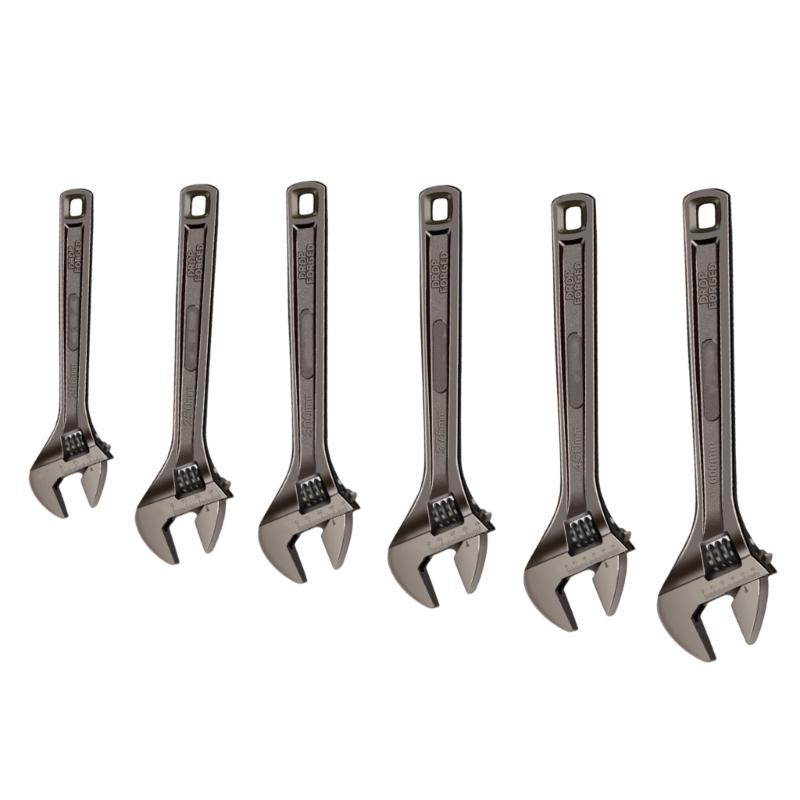 8-18inch Adjustable Wrench Wide Jaw Opening Precise Jaw Design Grips Measurement Scales Engraved On the Tool