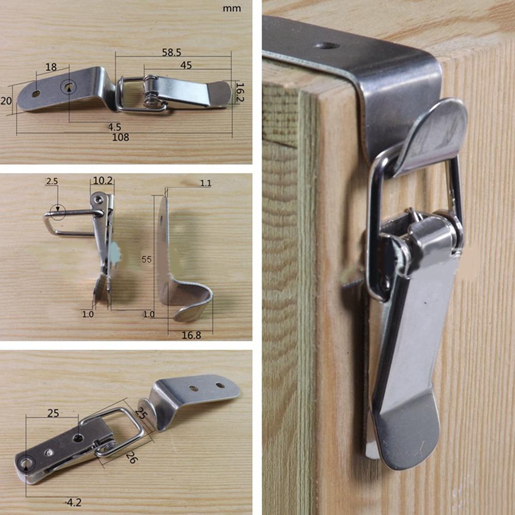 Duckbill Hook Lock Spring Loaded Clip Stainless Steel Latch Versatile Hardware