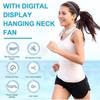 USB Neck Fan 4200mAh Rechargeable Silent Cooling Lightweight Bladeless - White