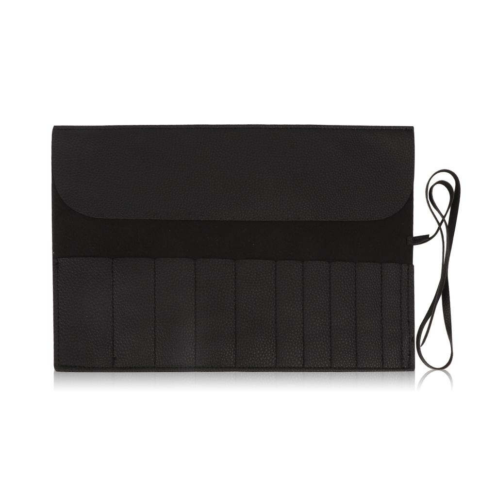 Aufrollbarer Make-up-Pinselhalter, Make-up-Pinsel-Organizer, Reise-Make-up-Pinsel-Tasche Kosmetiktaschen Beutel für Damen Augenbrauenpinsel