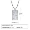 Dog Tag Necklaces for Men Dad Father Papa Husband,Waterproof Stainless Steel Square Pendant with Box Chain Collar Gift