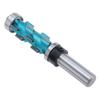 Flush Trim Router Bit 1/2 Shank Spiral Carbide Double Bearing Woodworking Trimming 3/4in Dia 1‑11/16
