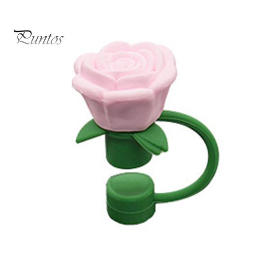 

Силіконові солом’яні чохли Ковпаки Квіти троянди Солом’яні накидки 10 мм Багаторазові герметичні солом’яні накладки Пилонепроникні солом’яні наконечники Подарунки до Дня Святого Валентина 10 mm світло-рожевий колір