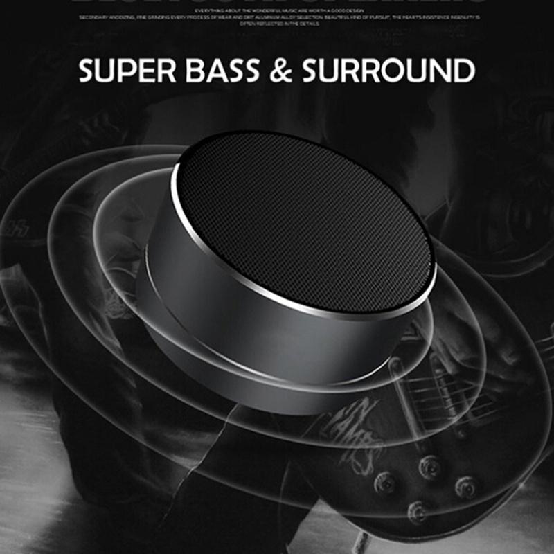 Subwoofer de metal portátil sem fio Bluetooth Speaker Computador Mini Bluetooth Audio MP3 Music Player