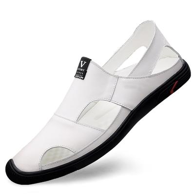 Genuine Leather Men Casual Shoes Luxury Sandals Mens Loafers Moccasins Breathable Slip On Driving White Shoe Man Breathable