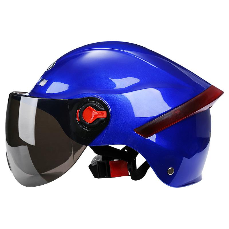 [Custom] Summer Half Helmet for Motorcycle/Electric Bike Unisex Safety with Sun-Protective Clear Visor 3C/DOT Certified