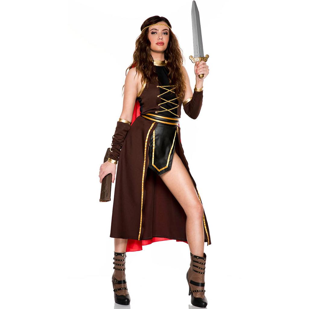 Halloween ancient roman gladiator cos female warrior costume ancient egypt carnival spartan costume