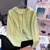 Early Autumn New Loose Thin Hooded Zipper Sweater Jacket