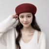 Luxurious 100% Wool Women's Beret Hat Classic Keep Warm Top Hat Elegant Charming Wool Beret Cap for Party