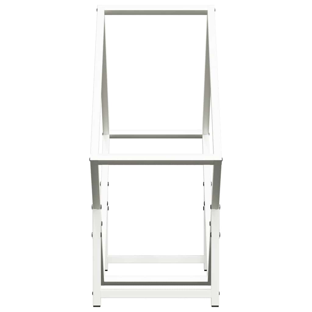 Firewood Rack White 60 x 25 x 60 cm Cold Rolled Steel