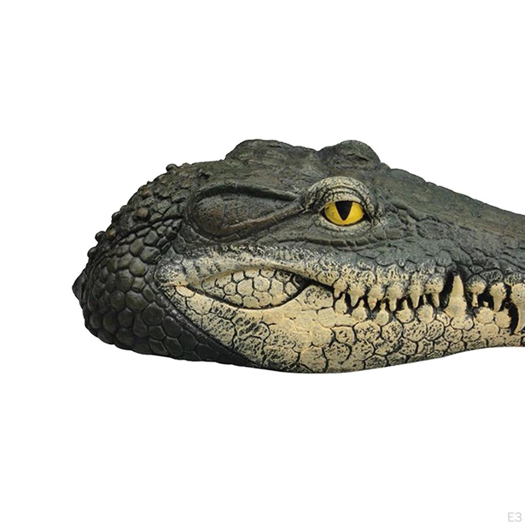 Alligator Head Decoy Pond Float Garden Floating Ornament, UV Protected Exterior to the