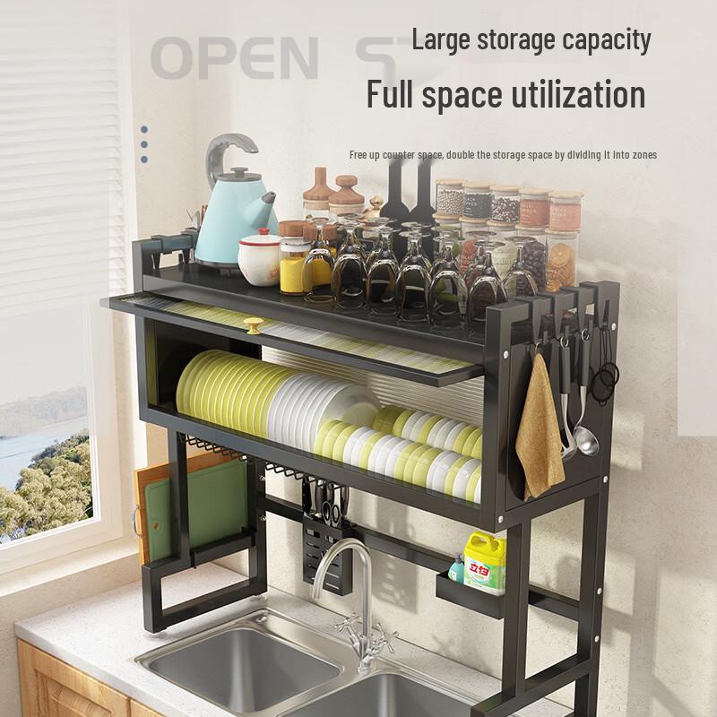 Foldable Carbon Steel Kitchen Dish Drying Rack
