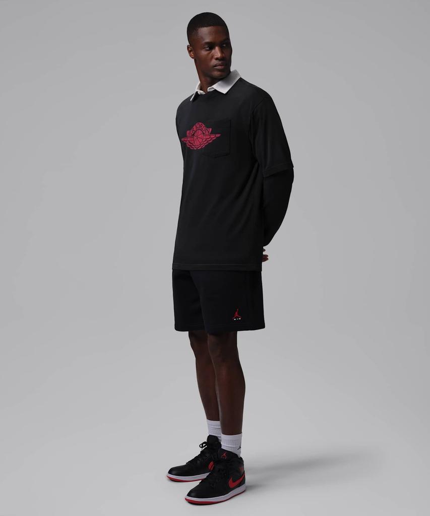 NIKE Jordan Flight Essentials Pocket T-Shirt M - Black: University Red / Io2084-010