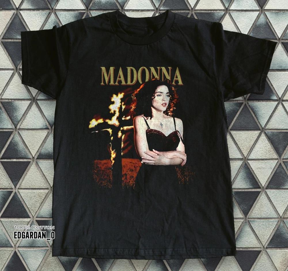 T-shirt Unisex Nera Grafica Vintage Madonna Like A Prayer