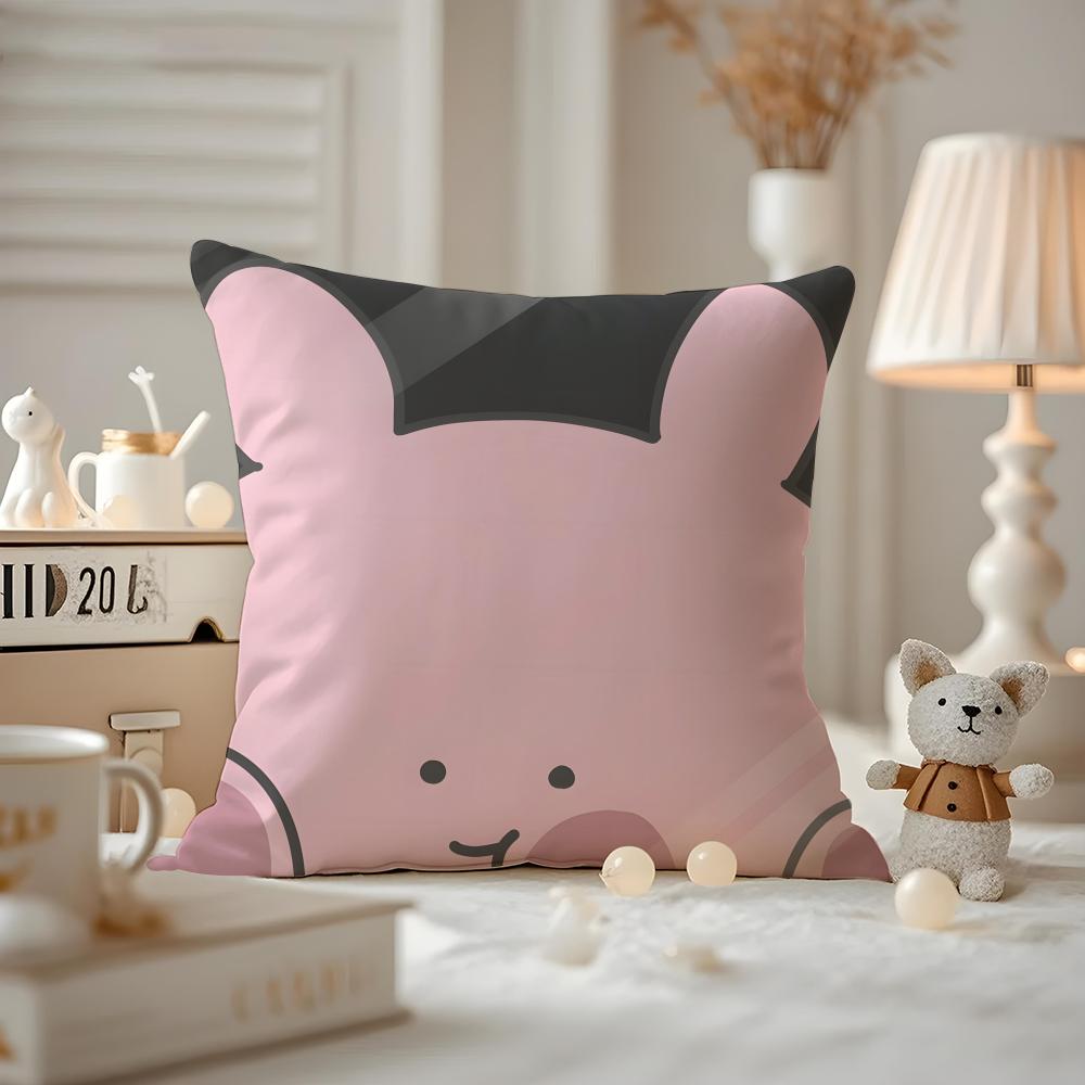 

Cartoon AAsamimichan Cute Bunny Cushion Cover Antidustmite Pillowcase Invisible zipper silky short plush Sofa cushion cover 30X30cm