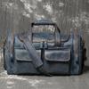 Bolso de Mano de Cuero Crazy Horse Bolso Cruzado de Hombro de Cuero Genuino Bolso de Viaje de Piel de Vaca para Viajes Cortos