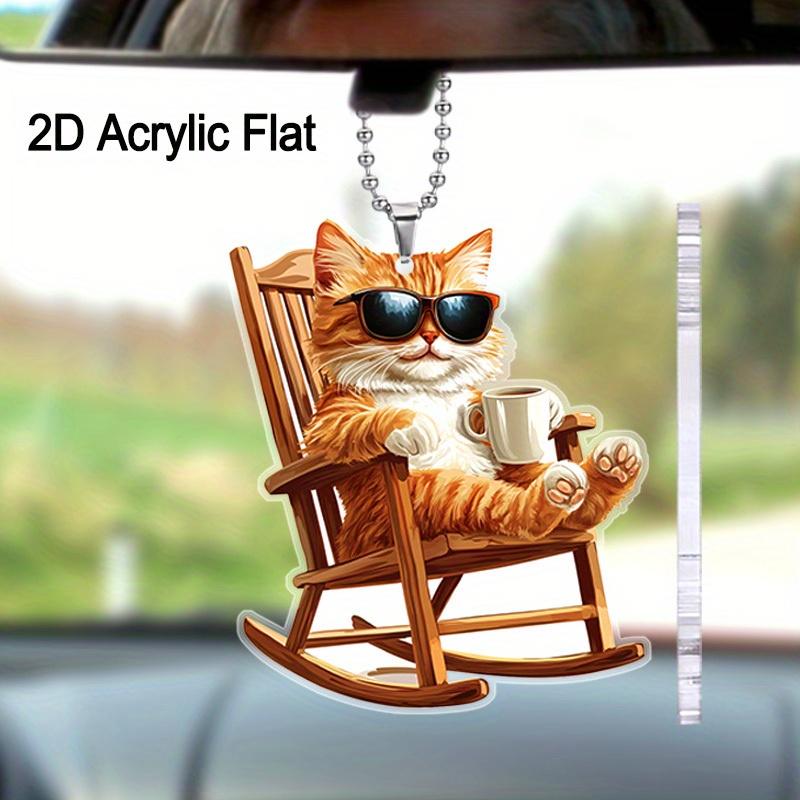3 Types Fashionable Cat Car Decor, Perfect for Car Interior, Funny Home & Office Decoration, Suitable for Car Rearview Mirror & Home Decor