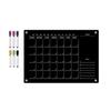 Black Fridge Magnet Calendar Board Sticker Weekly Planning Message Board Reusable Magnetic Schedule Sticker Plan Reminder