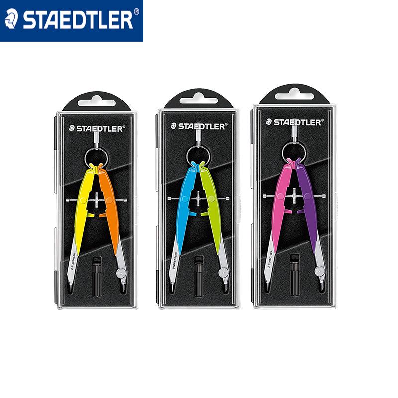 STAEDTLER 556 NEON High-Precision Geometry Compass for Students Blue/Green