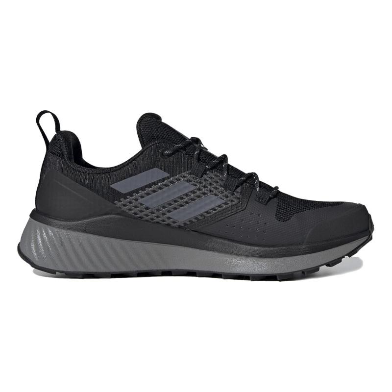 Adidas Terrex Folgian Hiker Schnürschuhe Rutschfest Langlebig Leicht Low-Top Laufschuhe Herren Sneaker Schwarz Grau EF0404