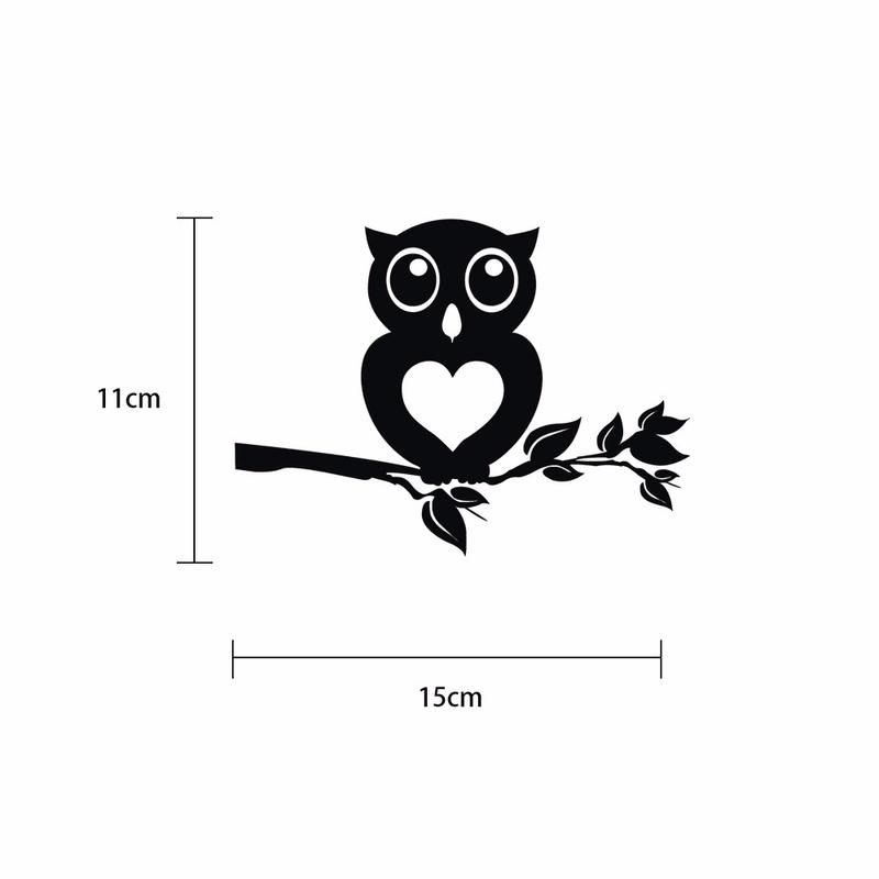

1PC Автомобільні наклейки Птахи Сова тварини відбивний вініл автомобіль стиль водонепроникний автомобіль аксесуари Diy чорний