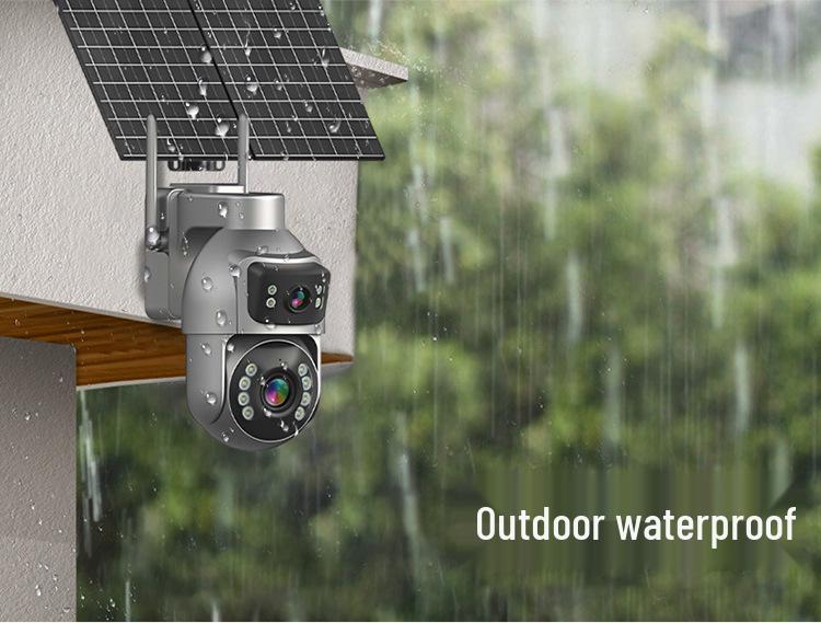Binocular Solar-Powered Outdoor Camera with 36X Zoom, HD, and Mobile Remote PTZ Monitoring