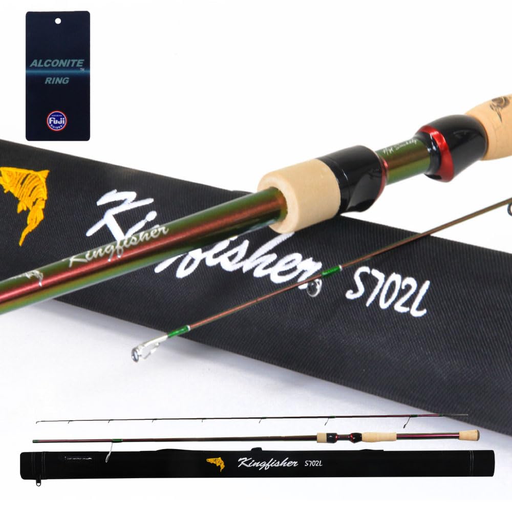 Orig Fishing Tackle Kingfisher S702L Lure Style Fishing Rod with Hard Rod Case (Ori-784122)