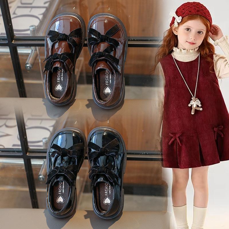 Sweet & Stylish Mary Jane Flats | Double Bowknot Patent Leather Shoes for Girls, Toddler Loafers & Casual Footwear