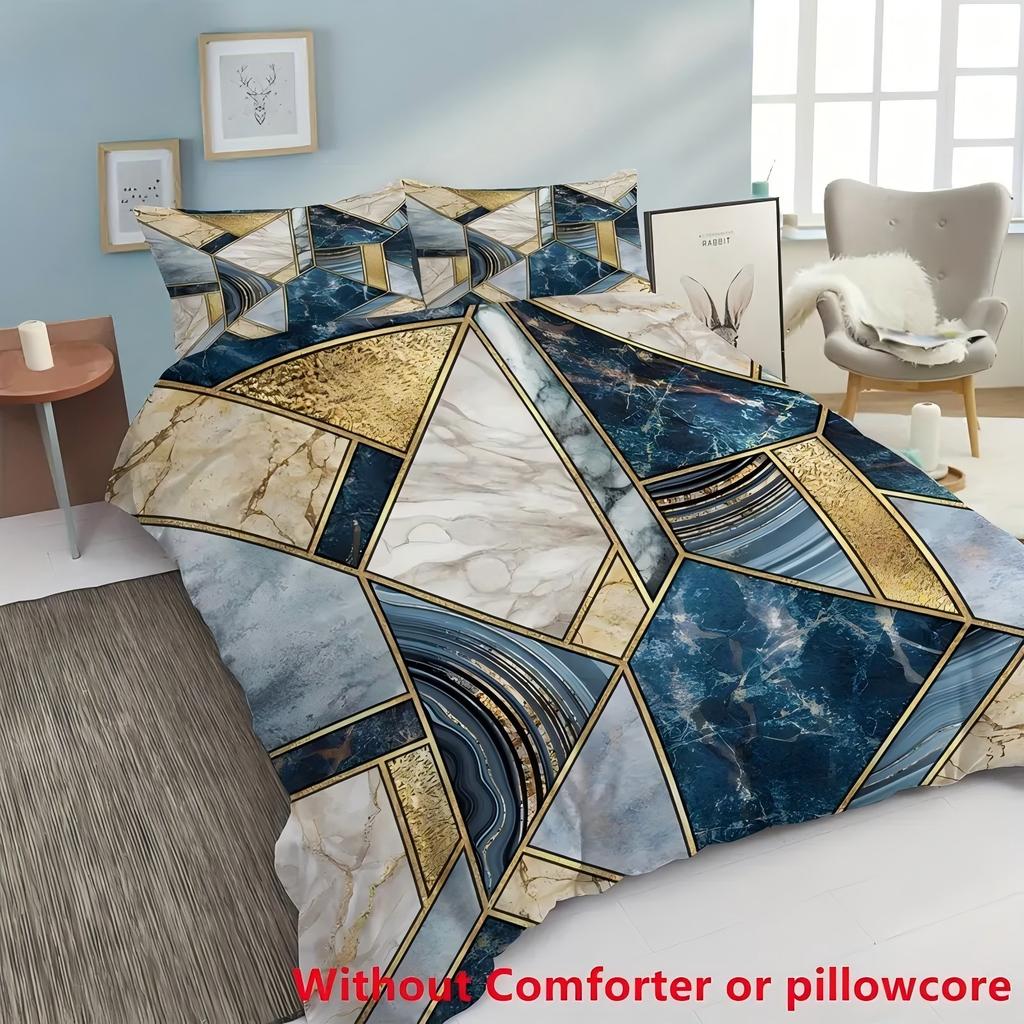 Luxury Marble Pattern 3D Print bed cover Abstract Art Style Duvet Cover For Teens Adults Soft Comfortable Quilt cover pillowcase