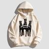 Autumn Men's Hooded Sportswear Doberman Print Retro Pullover Hoodies Fashion Casual Couple's Streetwear Unisex Oversized Clothes